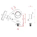 Crochet gâchette rapide MINCE 30mm pour tube de 38-51mm, avec vis et écrou, CMU 100kg