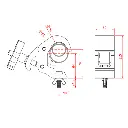 Crochet gâchette rapide pour tube de 38-51mm, avec vis et écrou, CMU 250kg