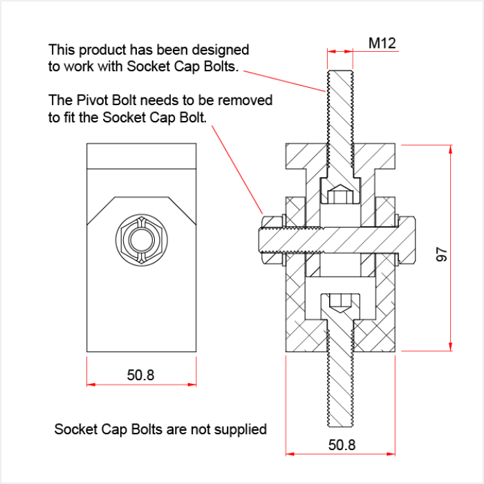 Cube PIVOT inclinable sans colliers 