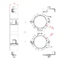 Double collier rotatif charge super légère pour tube de 48-51mm, CMU 75kg