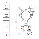 Double collier pivotant pour un tube de 48-51mm et un tube de 32mm, CMU 100kg