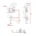 Crochet enveloppeur de tube 48-51mm "LITTLE TOM" avec spigot de 19mm, CMU 200kg