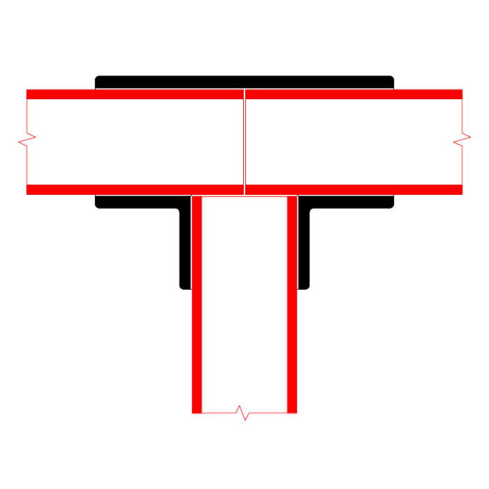 T de serrage long galvanisé pour tubes de 48mm