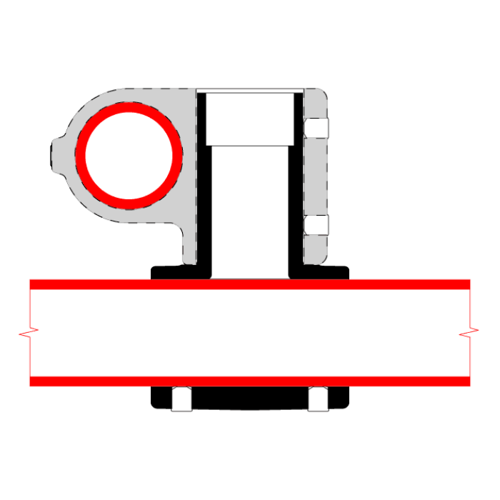 Speedrail croix 90° décalé ajustable en alliage de magnésium pour tube de 48mm