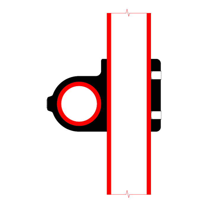 Speedrail croix 90° long décalé en alliage de magnésium pour tube de 48mm