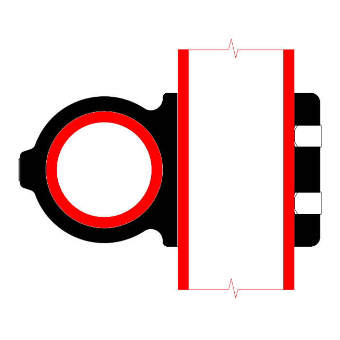 Speedrail croix 90° fine décalé en alliage de magnésium pour tube de 48mm