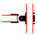 Speedrail T inclinable "ouvrable" en alliage de magnésium pour tube de 48mm