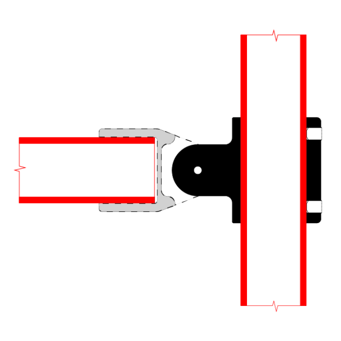 Speedrail bague "ouvrable" avec partie mâle de charnière en alliage de magnésium pour tube de 48mm