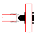 Speedrail bague "ouvrable" avec partie mâle de charnière en alliage de magnésium pour tube de 48mm