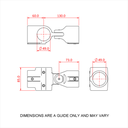 Speedrail croix avec une voie inclinable en alliage de magnésium pour tube de 48mm