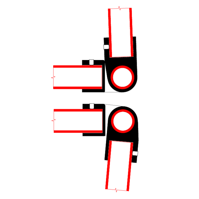 Speedrail croix pivotante 85-235° en alliage de magnésium pour tube de 48mm