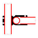 Speedrail croix 5-voies décalés en alliage de magnésium pour tube de 48mm