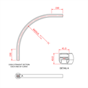 DOUGHTY RAIL - courbe 45°, argent