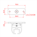 DOUGHTY RAIL - support plafond