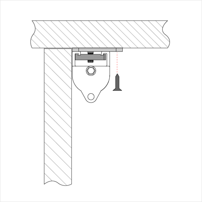 DOUGHTY RAIL - support plafond coin