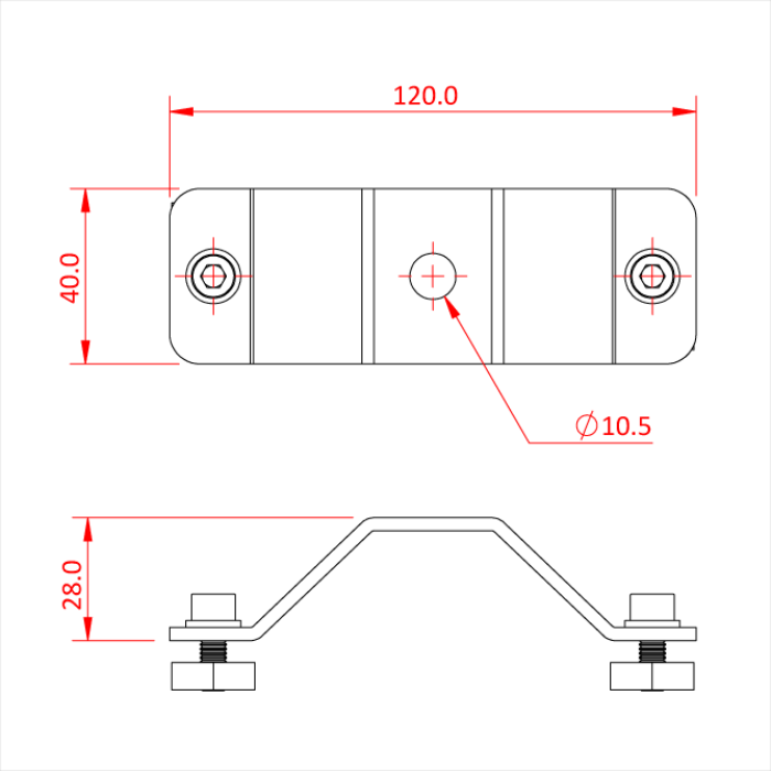 DOUGHTY RAIL - cadre de suspension 25mm