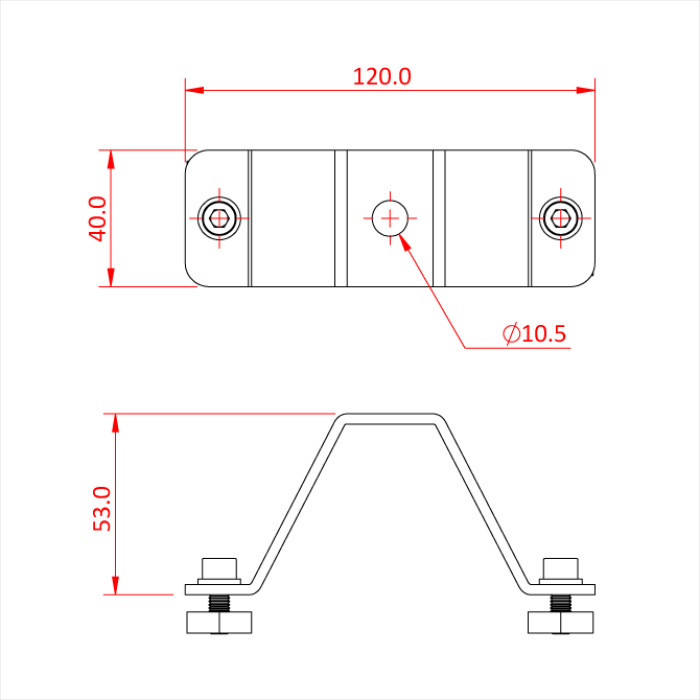 DOUGHTY RAIL - cadre de suspension 50mm