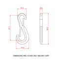 DOUGHTY RAIL - double crochet plastique