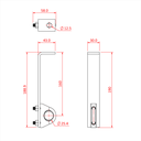 Support ajustable avec boulon "U" avec selle pour tube de 25mm