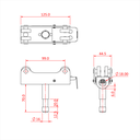 Chariot 4 roues pour Studio Rail 60 avec spigot 16mm (freiné)