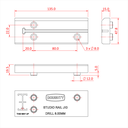 STUDIO RAIL 60 gabarit de perçage