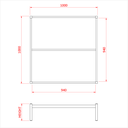 Cadre Easydeck STANDARD 100 x 100 x hauteur 25cm, CMU 750kg/m2