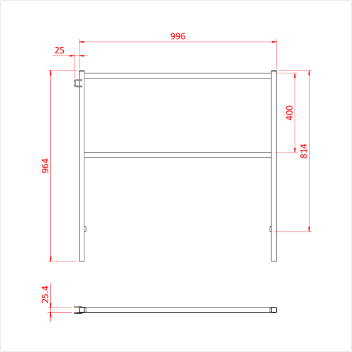 Main courante pour Easydeck 100 cm 