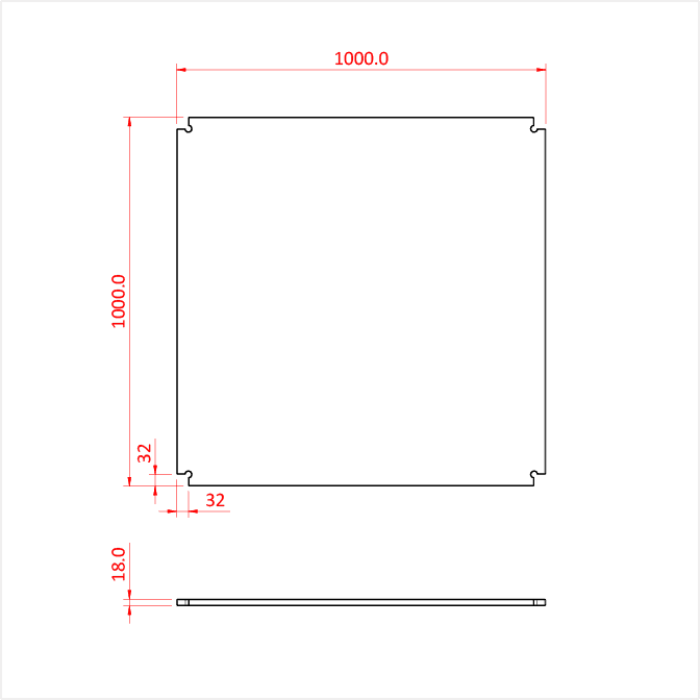 Plateau Easydeck pour cadre standard de 100 x 100cm