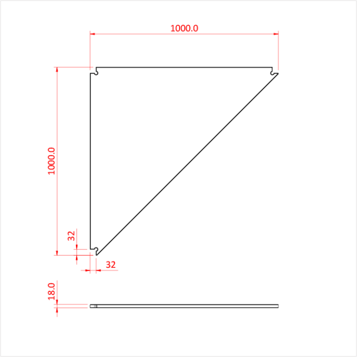 Plateau Easydeck pour cadre triangulaire de 100cm 