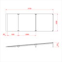 Rampe Easydeck de 100cm avec plateau (hauteur  0cm à 25cm), CMU 500kg/m2