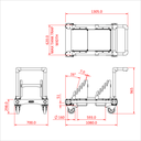 Chariot de transport pour 10 pcs T54250 ou T54255