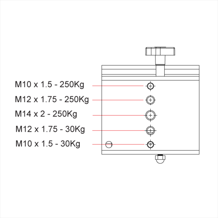 Pince de chapiteau charge lourde 50-150mm, CMU 250kg