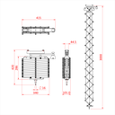 Pantographe 2 ressorts, hauteur max. 300cm, CMU 15kg