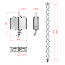 Pantographe 2 ressorts, hauteur max. 400cm, CMU 12kg