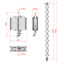 Pantographe 3 ressorts, hauteur max. 400cm, CMU 20kg