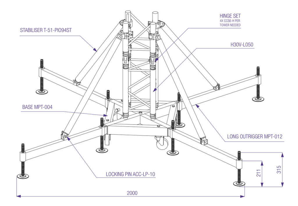 MP TOWER SHORT OUTRIGGER P/P