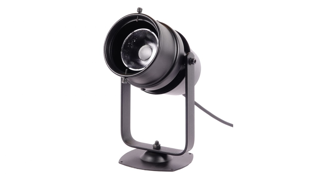 Pinspot 30W, stand-alone, choice of LED: 2700K/3000K/4000K, choice of optics: 10°/15°/26°/36°/60°, dimmable from mains