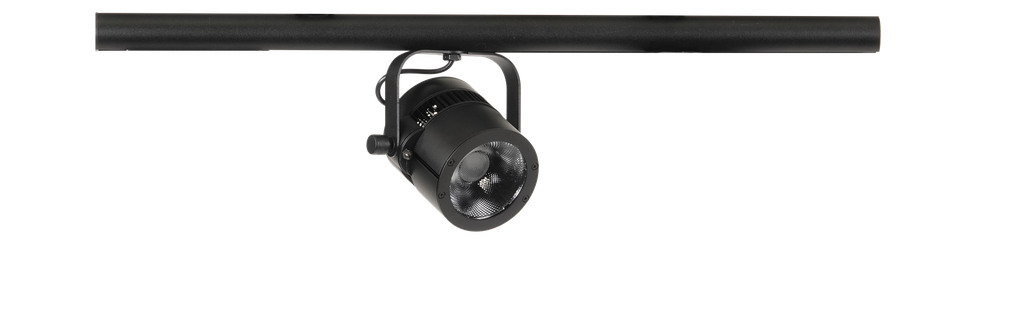 Pinspot 30W, on track 48V, choice of LED: 2700K/3000K/4000K, choice of optics:  10°/15°/26°/36°/60°, DALI, with built-in livetrack adaptor (mod. MULTISYSTEM EVO)