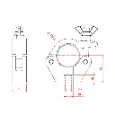 DOUGHTY CLAMP SLIMLINE HALF COUPLER 