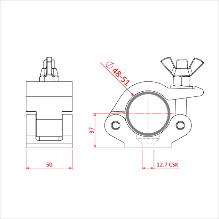 DOUGHTY USA CLAMP BASIC (Black)