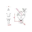 DOUGHTY CLAMP HANGING CLAMP (M12 eyenut - 340 kg) 