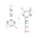 L/W SLIMLINE SWIVEL COUPLER (Black), WLL 300kg