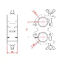 DOUGHTY USA SWIVEL COUPLER (Black), WLL 750kg