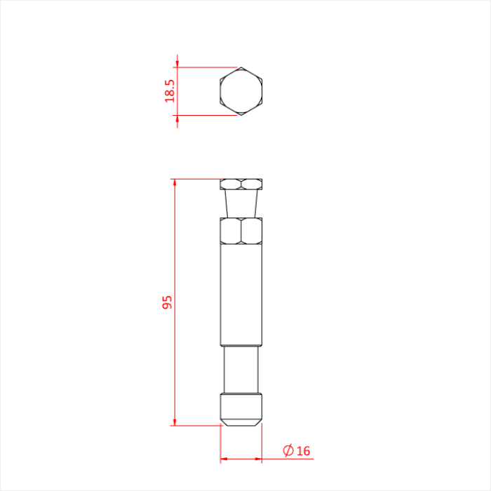 SNAP-IN PIN 16mm 