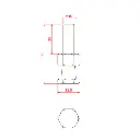 SNAP-IN STUD M10 X 25 