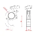 Crochet enveloppeur de tube 48-51mm INOX, CMU 200kg, noir