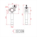 Collier ATOM "BEAMER" pour tube de 25mm, avec spigot 16mm, CMU 100kg