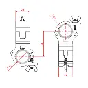 Double collier pivotant ATOM pour tubes de 32mm, CMU 100kg