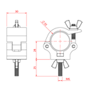 Collier ATOM pour tube de 32mm, CMU 100kg