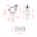 Collier ATOM  "SNAPPER" pour tube de 38mm, avec spigot 16mm, CMU 100kg